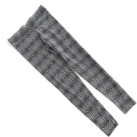 PINK Victoria's Secret VS Dog Small Gray White Cotton Geometric Stretch Leggings - Picture 2 of 10